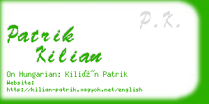 patrik kilian business card